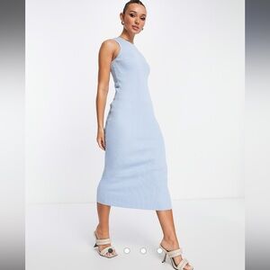 Racer knit midi dress